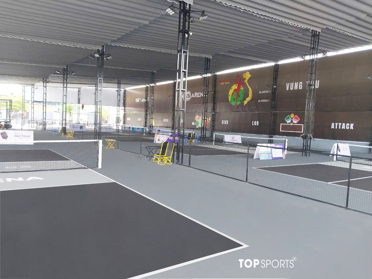 Thi công pickleball US OPEN LAYKOLD 10N